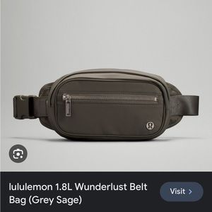 Lululemon Wunderlust Belt Bag Grey sage NWOT